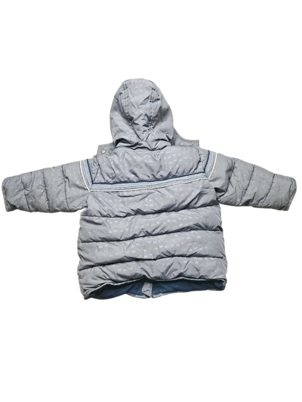 Old Navy 2T Gray Hooded Puffer Winter Coat Jacket